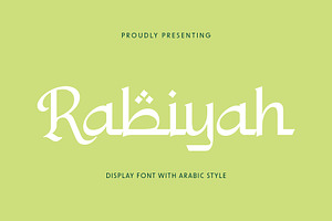 Rabiyah - Arabic Style Font, a Script Font by Pikgura