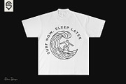 Surfer wave line art design, a Graphic by shaondesigns (Thumbnail 2 of 4)