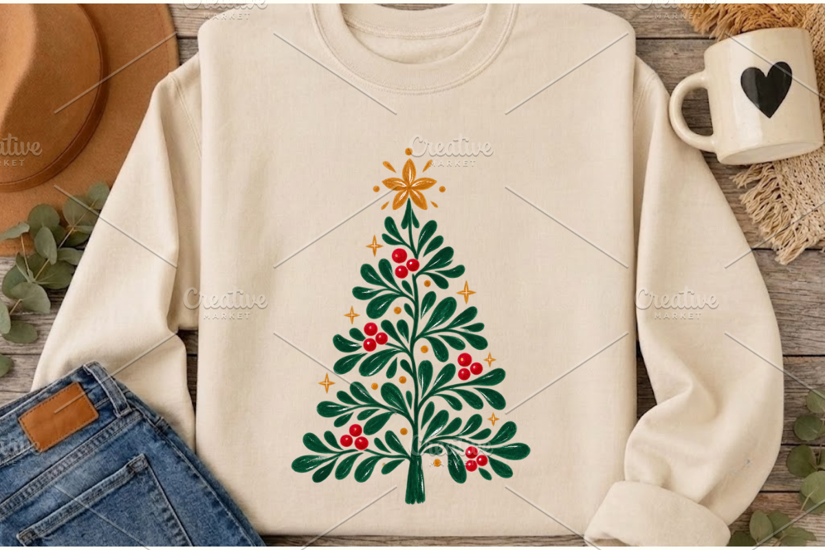 18 Hand Painted Christmas Trees PNG, a Seasonal Illustration by Ink Gallery (Photo 9 of 13)
