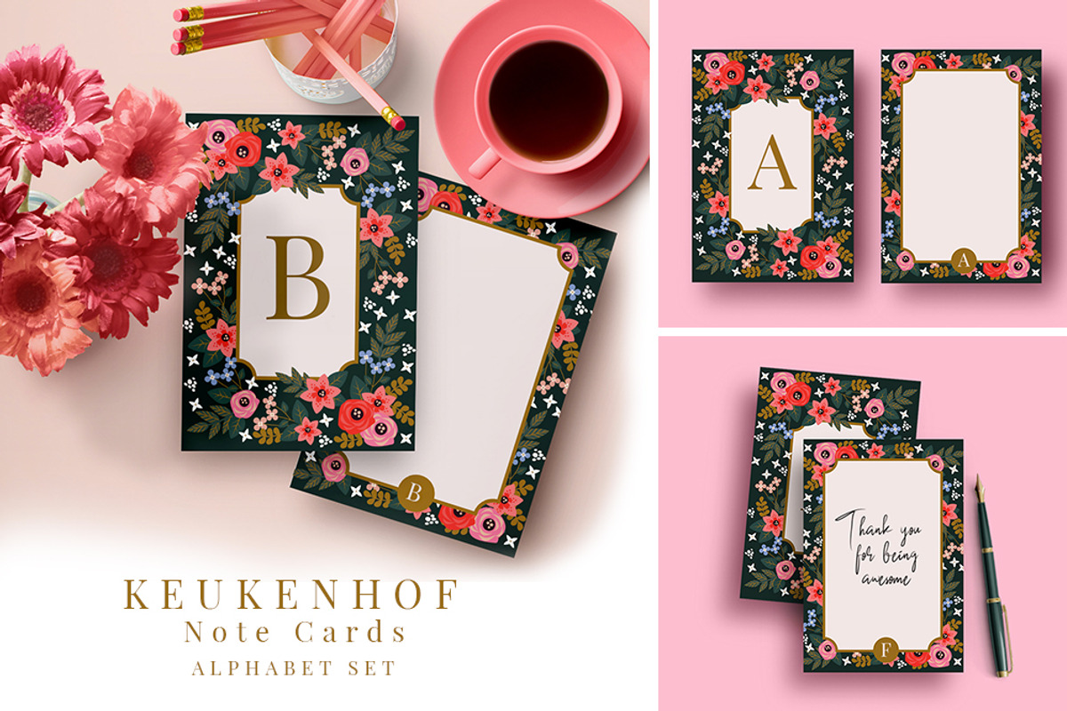 Note Cards - Floral Pattern Template, an Invitation Template by Werlang Paper (Photo 1 of 6)