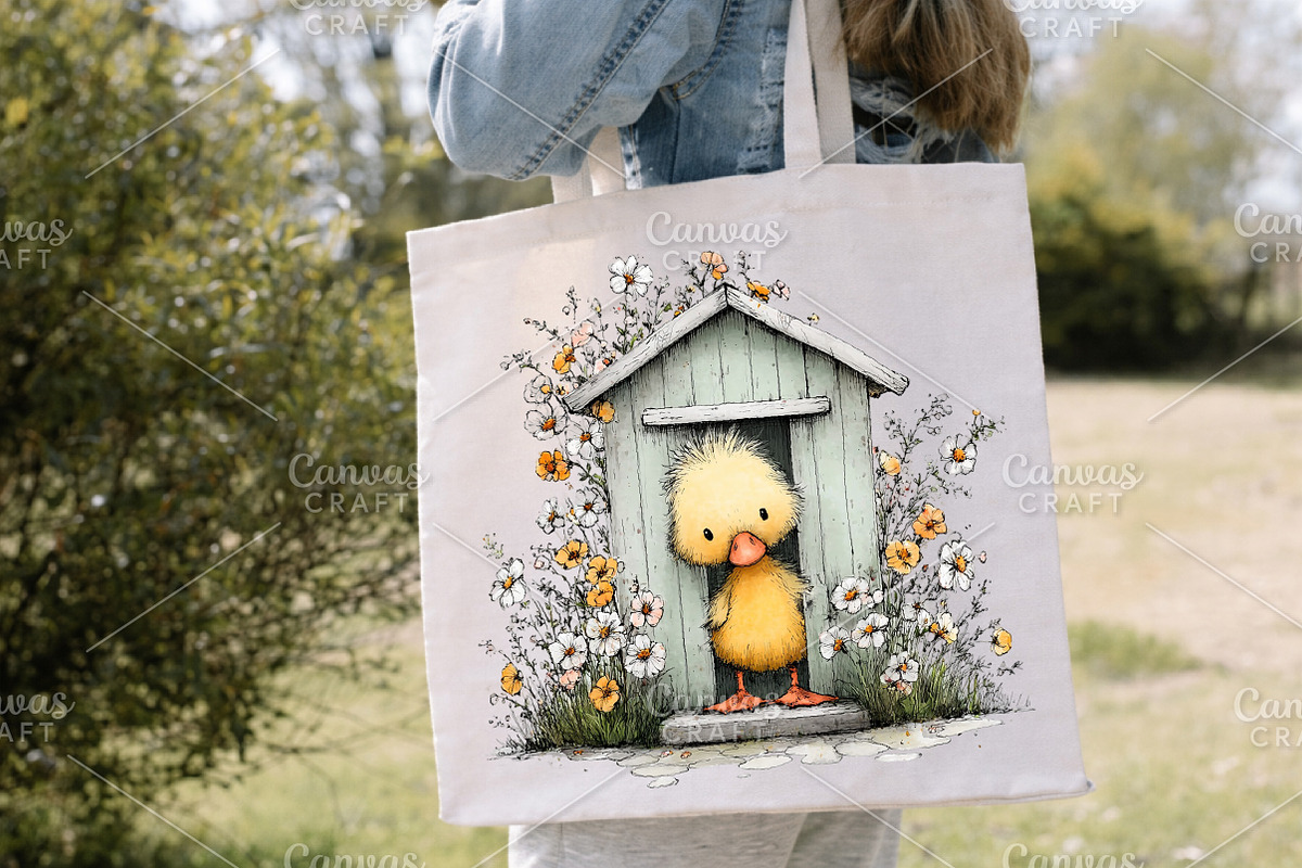 Whimsical Easter Duckling Clipart, an Illustration by Canvas Craft (Photo 5 of 7)