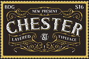 Chester |  Display Layered Serif, a Serif Font by StoricType (Thumbnail 1 of 11)
