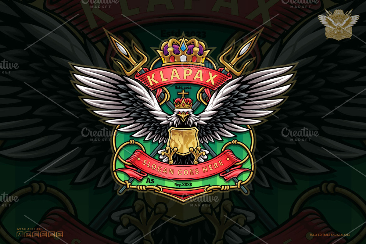 Royal King Bird Logo Template, a Branding & Logo Template by Kongstones_std (Photo 1 of 6)