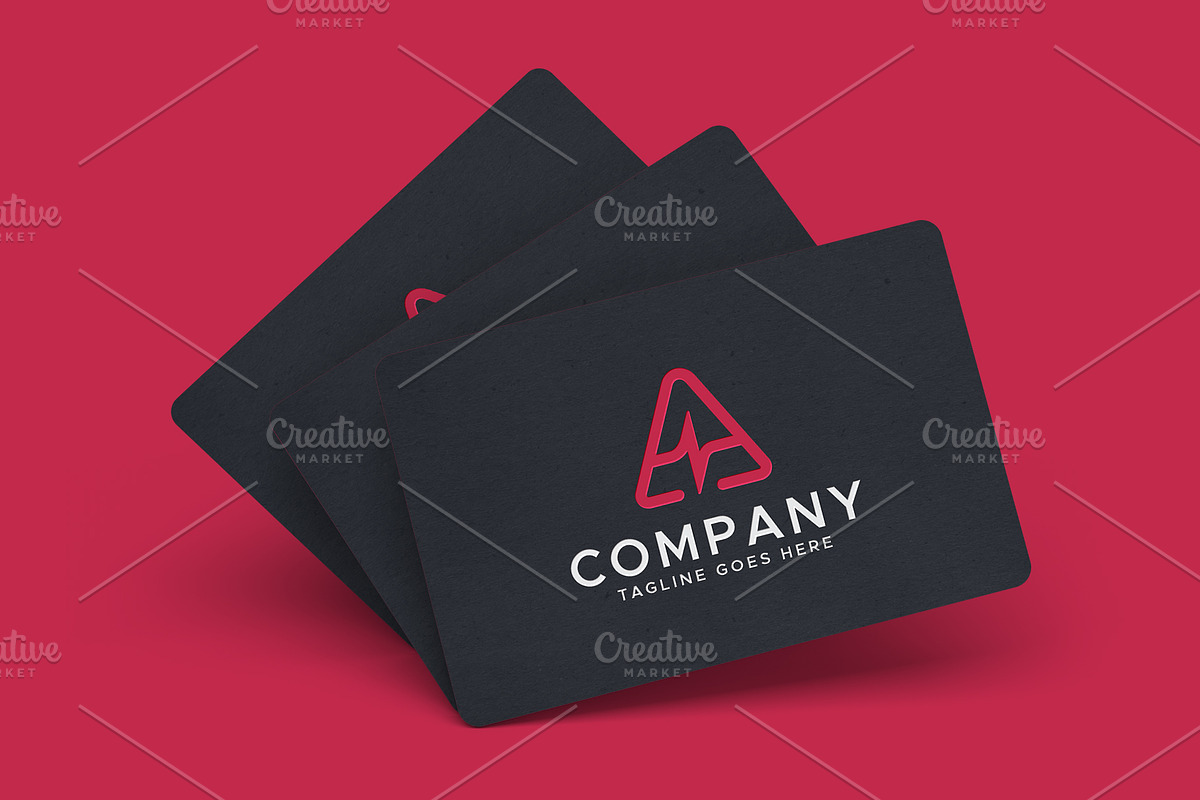 Letter A pulse logo design template, a Branding & Logo Template by Amadul11 (Photo 2 of 4)