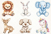 Vintage Knitted Plush Baby Animals, an Illustration by Watercolor design (Thumbnail 2 of 4)