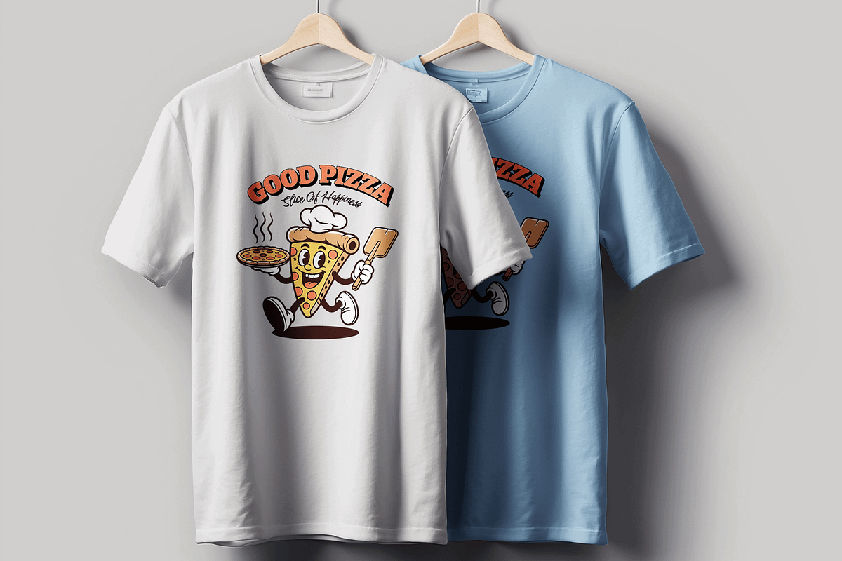 Funny Pizza Tshirt Design, a Stationery Template by MightyDesign (Photo 1 of 6)