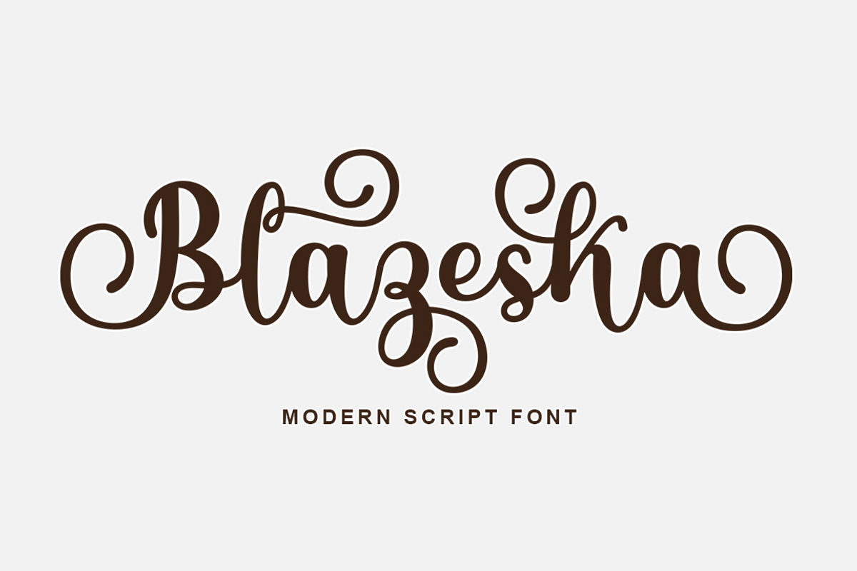 Blazeska 3 Elegant Font, a Script Font by Bosstype Studio (Photo 1 of 8)