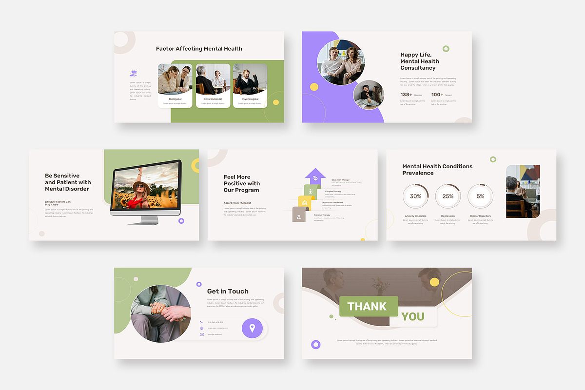 Mental Health Google Slides, a Presentation Template by Premast (Photo 3 of 3)