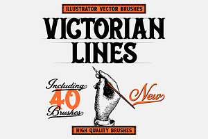 Victorian Lines Vector Brush Kit