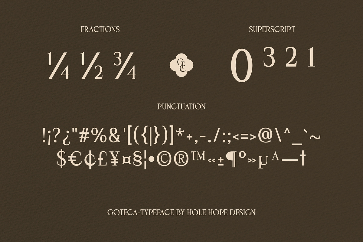 Goteca | Art Deco Classic Serif Font, a Serif Font by Hole Hope Design