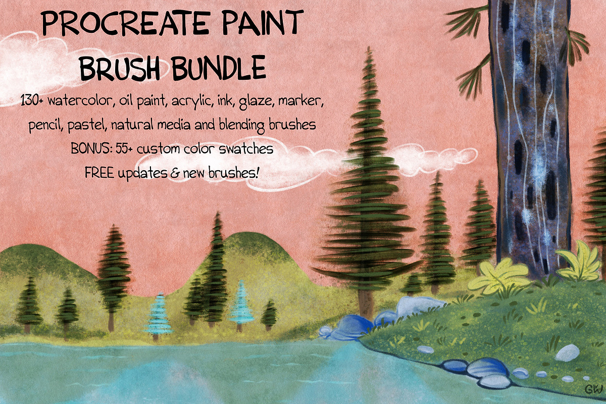 600+ Brushes Procreate BIG PACK, a Brush Add-On by Georg's Procreate Brushes (Photo 16 of 115)