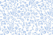 Ditsy Toile Floral - Blue and White, a Pattern Graphic by Mieken Petra Designs (Thumbnail 3 of 3)
