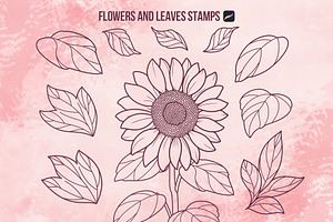 Floral Procreate Stamps For Tattoo