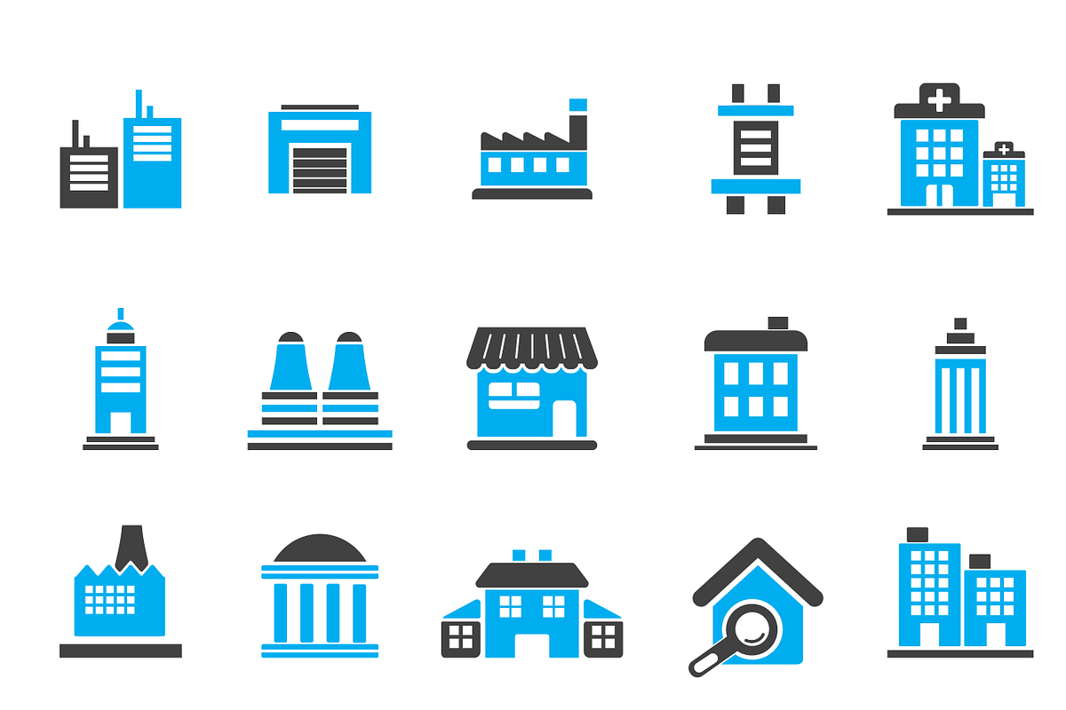 20 public buildings icons, an Outline Icon by urban icon (Photo 3 of 3)