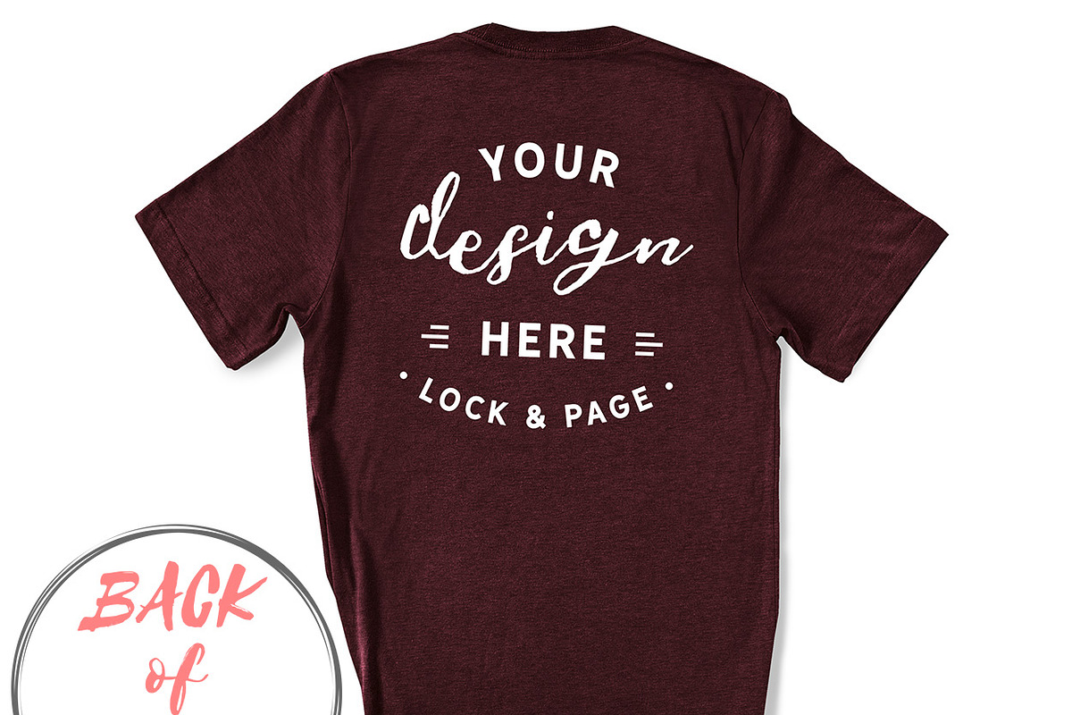 Back Of T-Shirt BC3001 Mockup Bundle, a Shirt Mockup by lock and page (Photo 37 of 88)