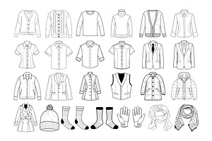 50 Clothes Procreate Stamps Brushes