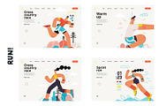 RUN! flat vector illustrations set, a Templates & Theme by Grivina's shop (Thumbnail 21 of 24)