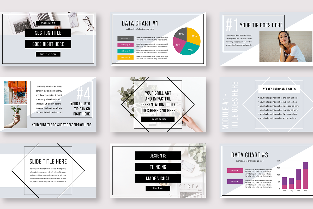 eCourse Slide Deck Template, a Presentation Template by Studio Soluna (Photo 3 of 9)