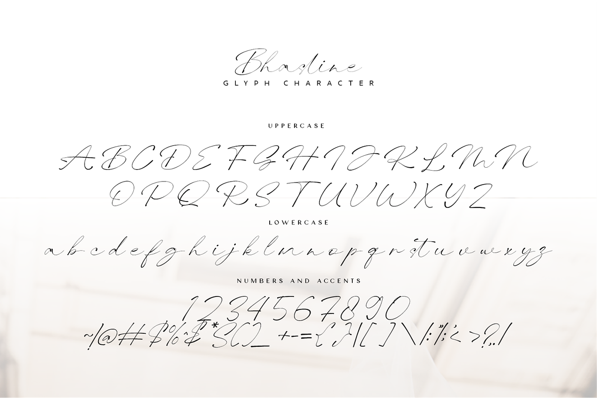 Bhasline Signature, a Handwritten Font by Glyphstyle (Photo 4 of 7)