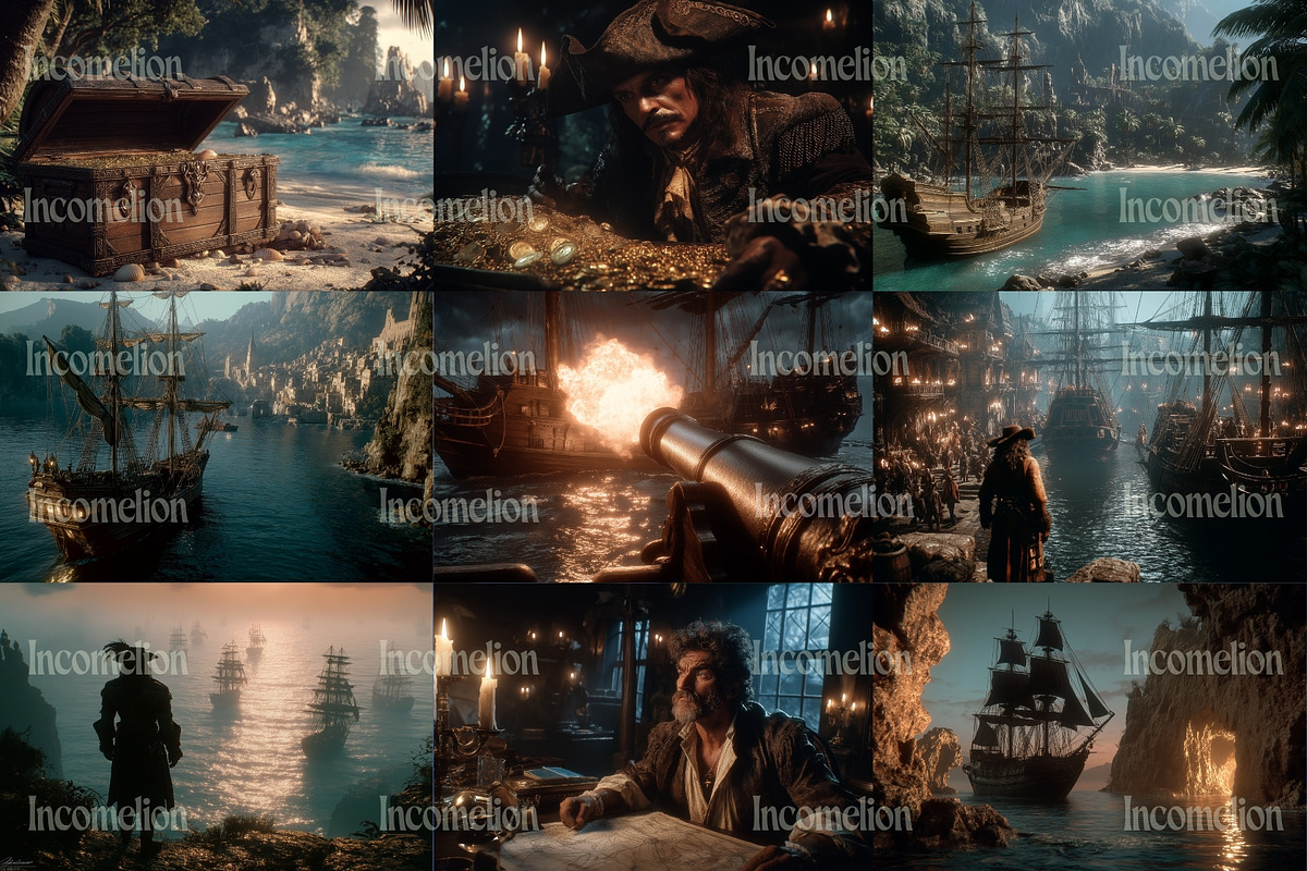 45 Vintage Pirate Stock Photos, a Person Illustration by Incomelion (Photo 5 of 12)