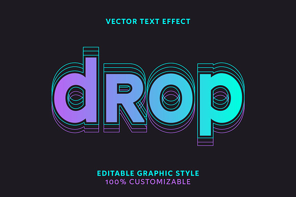 Gradient Layered Outline Text Effect preview 4