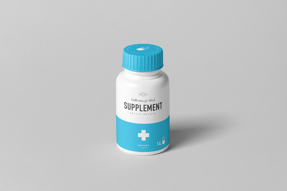 Supplement Jar & Box Mock-up 9, a Cups & Container Mockup by Yogurt86 (Photo 2 of 12)