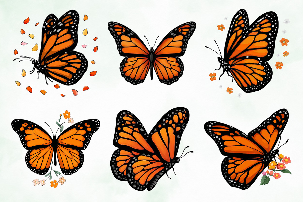 Whimsical Summer Monarch Butterflies, an Animal Illustration by Creative Art (Photo 5 of 8)