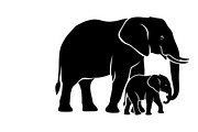 elephant family silhouette design, an Illustration by Amazin_art (Thumbnail 45 of 51)