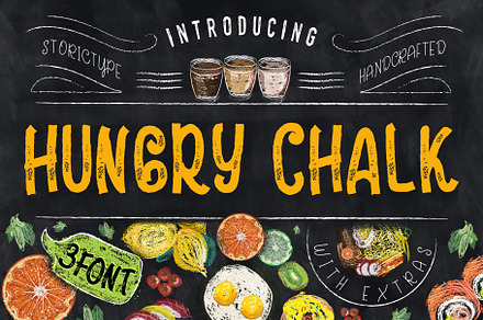 HungryChalk Typeface, a Serif Font by StoricType