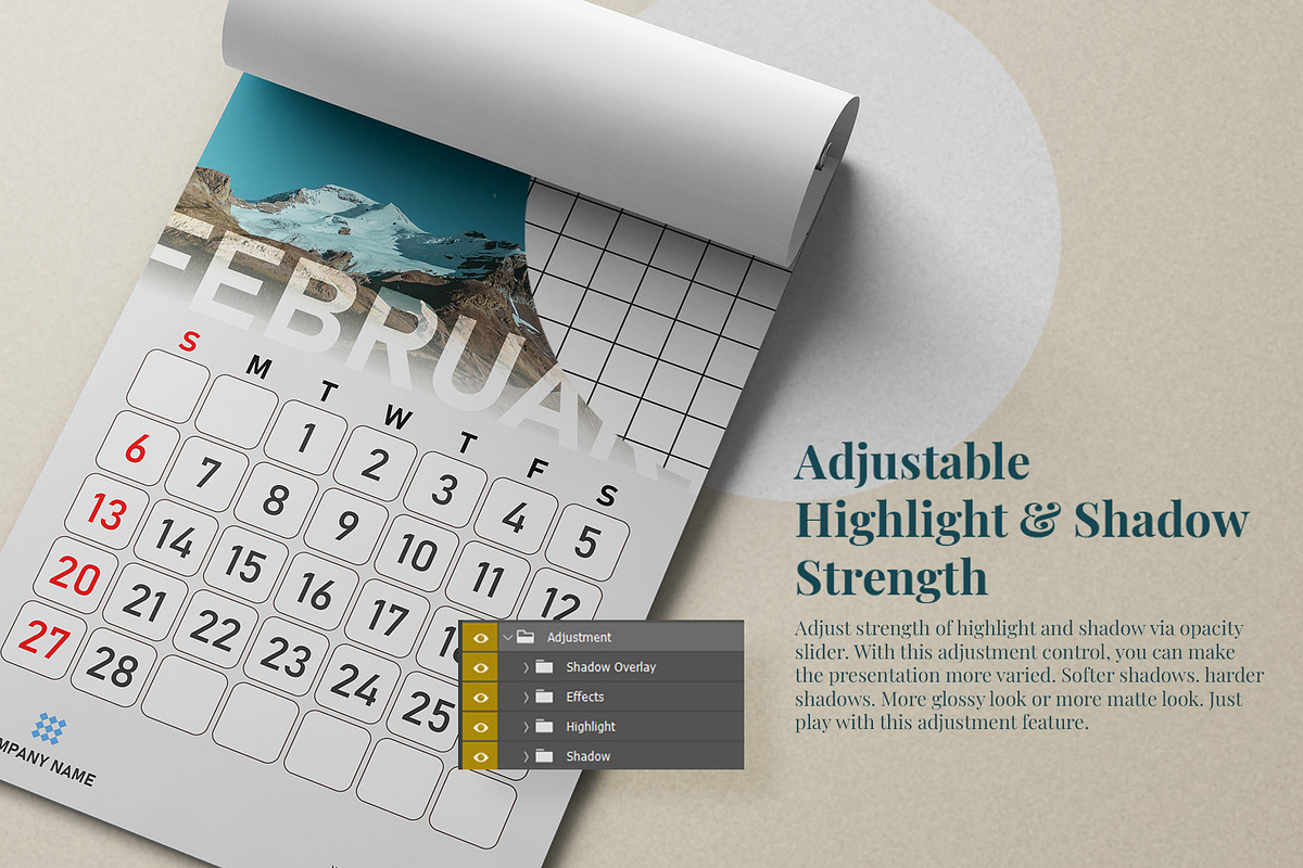Wire Wall Calendar Mockup Set, a Mockup by Remnand Studio (Photo 5 of 11)
