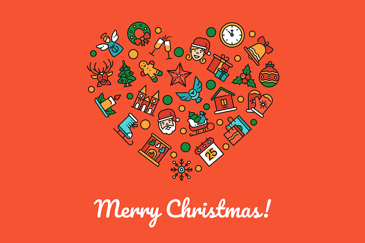 Christmas Line Icons Set + Bonuses, an Outline Icon by Boyko Pictures (Photo 7 of 14)