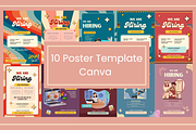 Modern Canva Poster Template, a Print Template by judayartworks (Thumbnail 1 of 11)