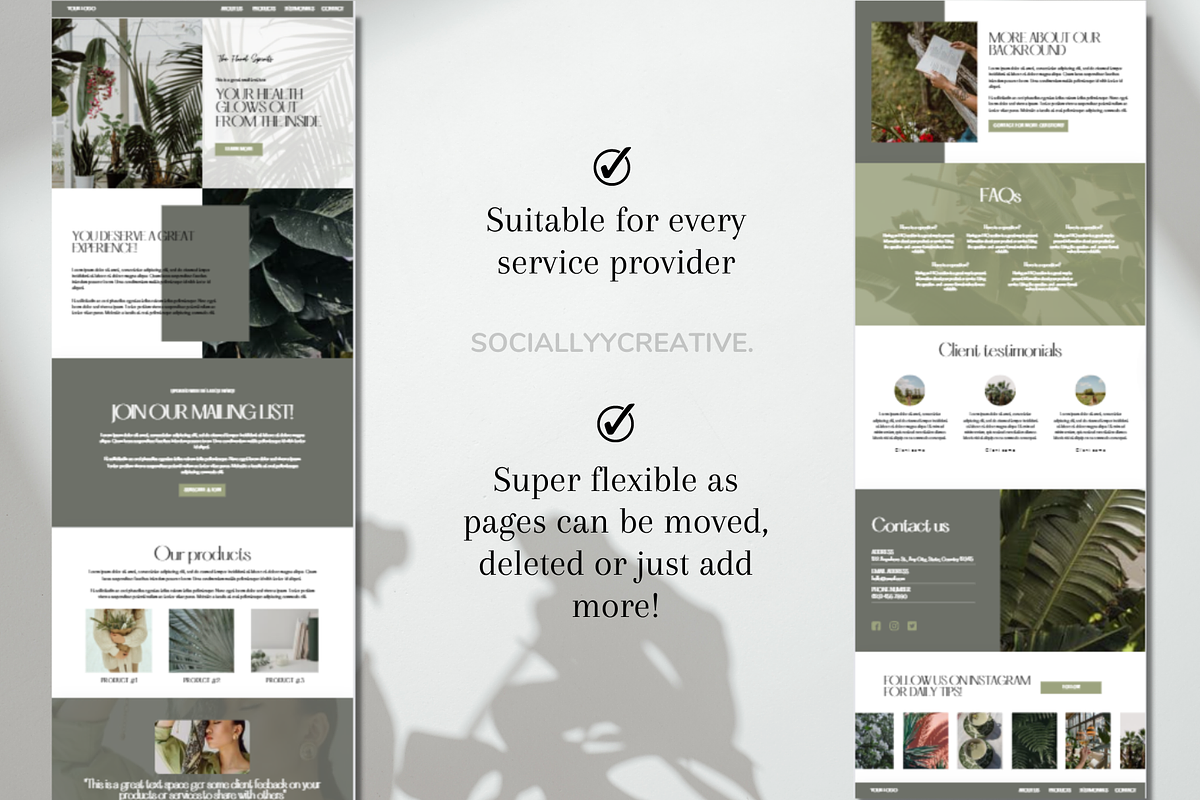 Floral Themed Canva Website Template, a Marketing Template by SociallyyCreative (Photo 8 of 10)