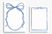 Blue Bow Frame Wedding Clipart, an Illustration by Jordyn Grace Design (Thumbnail 1 of 2)