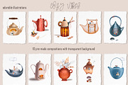 COZY VIBES Tea party Clipart Creator, a Food Illustration by ArtOLB (Thumbnail 7 of 11)