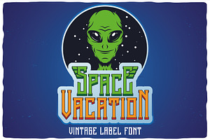 Space Vacation Layered Font