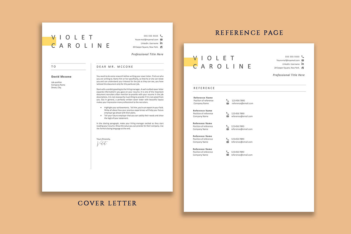 Professional Resume Template Word, a Resume Template by VictoriousVita (Photo 5 of 8)