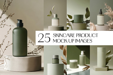 25 Skincare product mock up images