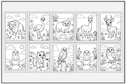 Grassland Animals Coloring Book, an Animal Illustration by Lamia Emad (Thumbnail 2 of 5)