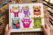 Frosty Fangs - 6 Cute Monsters, a Decorative Illustration by D R A W K M A N (Thumbnail 3 of 3)