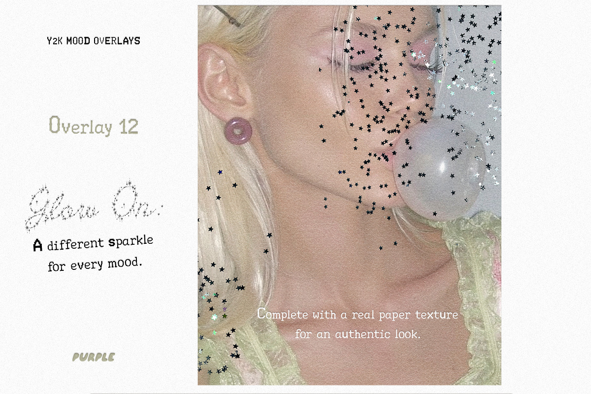 Glow On. Y2K Holographic Overlays, a Texture Graphic by Purple (Photo 12 of 16)