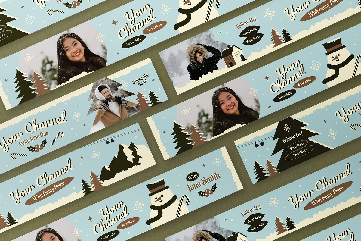 Flat Design Winter YouTube Cover, a Social Media Template by graphicook (Photo 3 of 3)