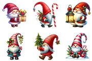Christmas Gnomes Clipart, an Illustration by DreamArtGraphic (Thumbnail 4 of 4)