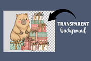 Christmas Capybara Clipart, an Illustration by Designworld (Thumbnail 2 of 6)
