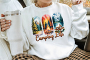 Camping Life Brushstroke Sublimation, an Illustration by Sublimation Artist (Thumbnail 5 of 9)