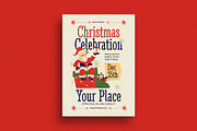 Retro Christmas Celebration Flyer, a Print Template by Guuver (Thumbnail 1 of 3)