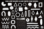 Geometric Stamp Brushes - Procreate, a Brush Add-On by INKY STAMP BRUSHES (Thumbnail 2 of 10)