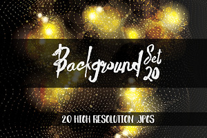 Abstract glowing background set