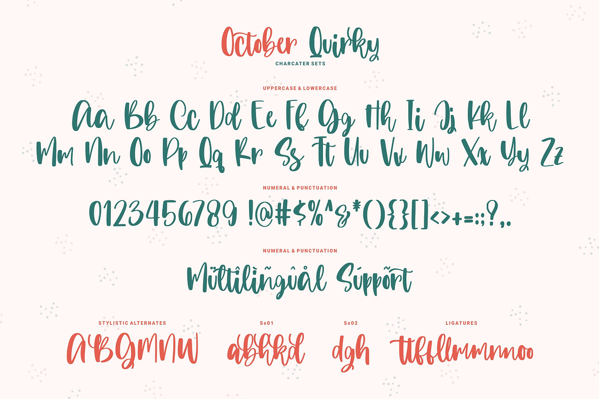 October Quirky - Cute Quirky Font, a Script Font by Good Java Studio (Photo 6 of 7)