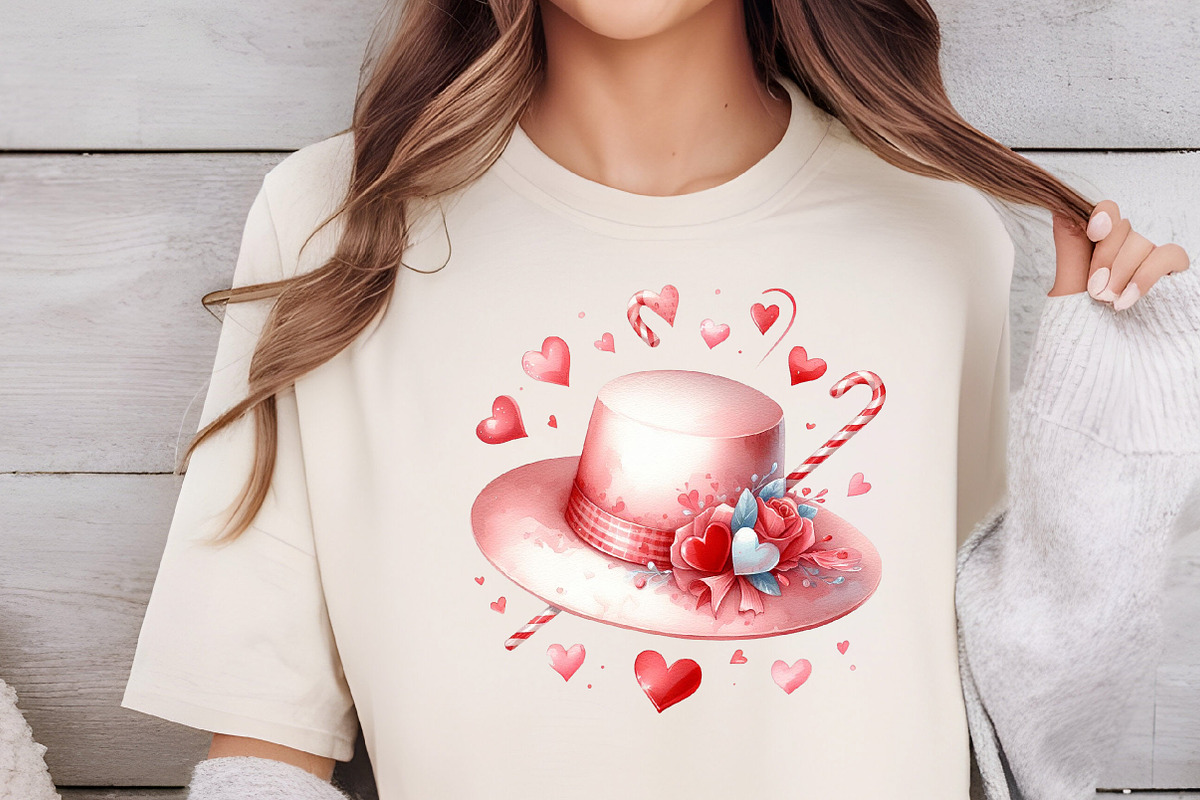 Valentine Day Hat Clipart, an Illustration by DreamCafeArt (Photo 5 of 6)